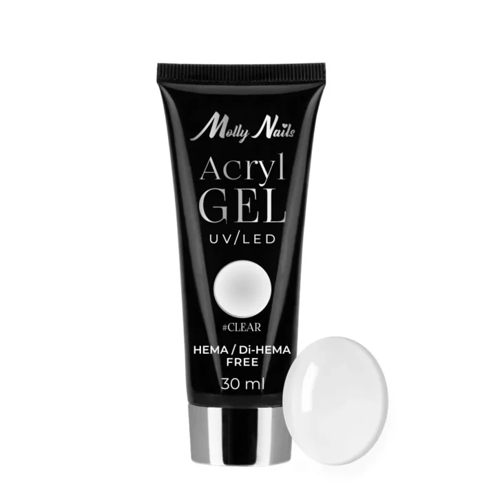 Molly Nails AcrylGel - Powder Gel Clear 30 gr Hema/Di-Hema Free - Imagen 1