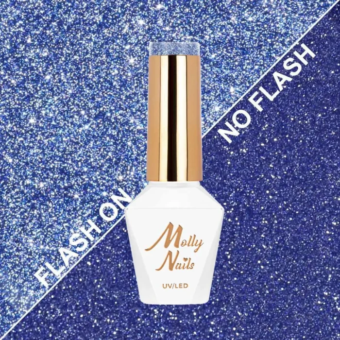 Esmalte semipermanente Molly Lac Flashing Lights 3 Metal Rain 8 gr 617 Hema free - Imagen 3