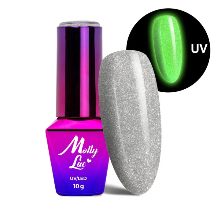 Esmalte semipermanente Molly Lac Night Glowing Freestate 10 ml 676 Hema Di Hema Free - Imagen 1