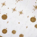 Pegatina uñas Navidad 3D Bolas blanco y oro LS-J25 - Imagen 2