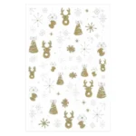Pegatina uñas Navidad 3D Oro blanco LS-J24