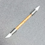 Pincel de silicona de doble punta para decoración rose gold