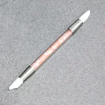 Pincel de silicona de doble punta para decoración rosa