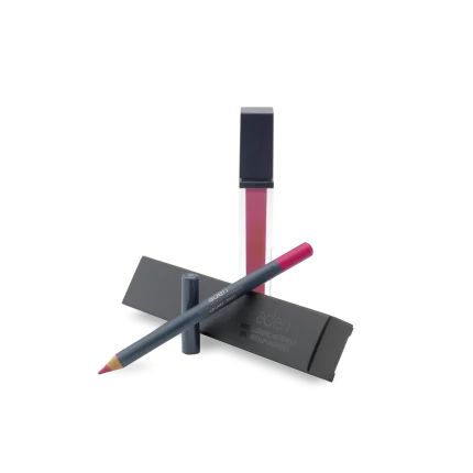 ADEN Liquid Lipstick + Lipliner Pencil Set - 17 pinky