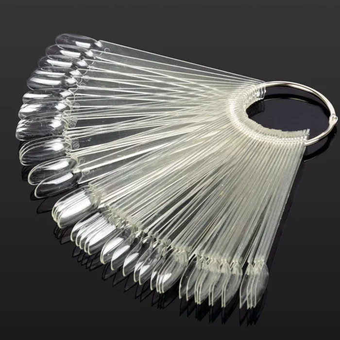 Muestrario Abanico forma almendra 50 uñas Color Transparente - Imagen 3