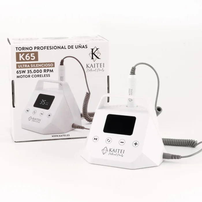 Torno profesional de uñas Kaitei Nails K65 65W 35.000 RPM Blanco
