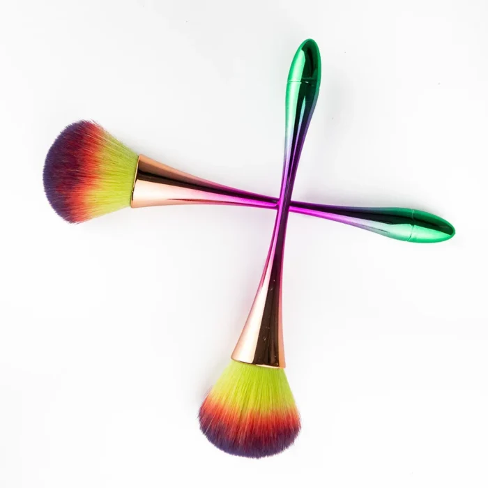 Cepillo limpieza polvo de uñas Multicolor