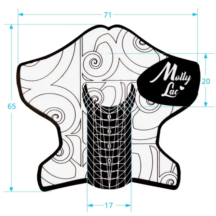 Molly Lac Moldes Universales Blanco / Negro 500 uds.