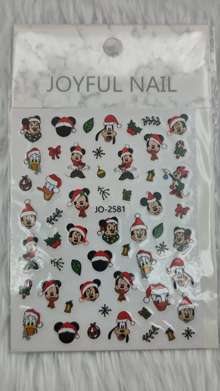 Pegatina uñas Navidad Micky Mouse JO-2581 - Imagen 3