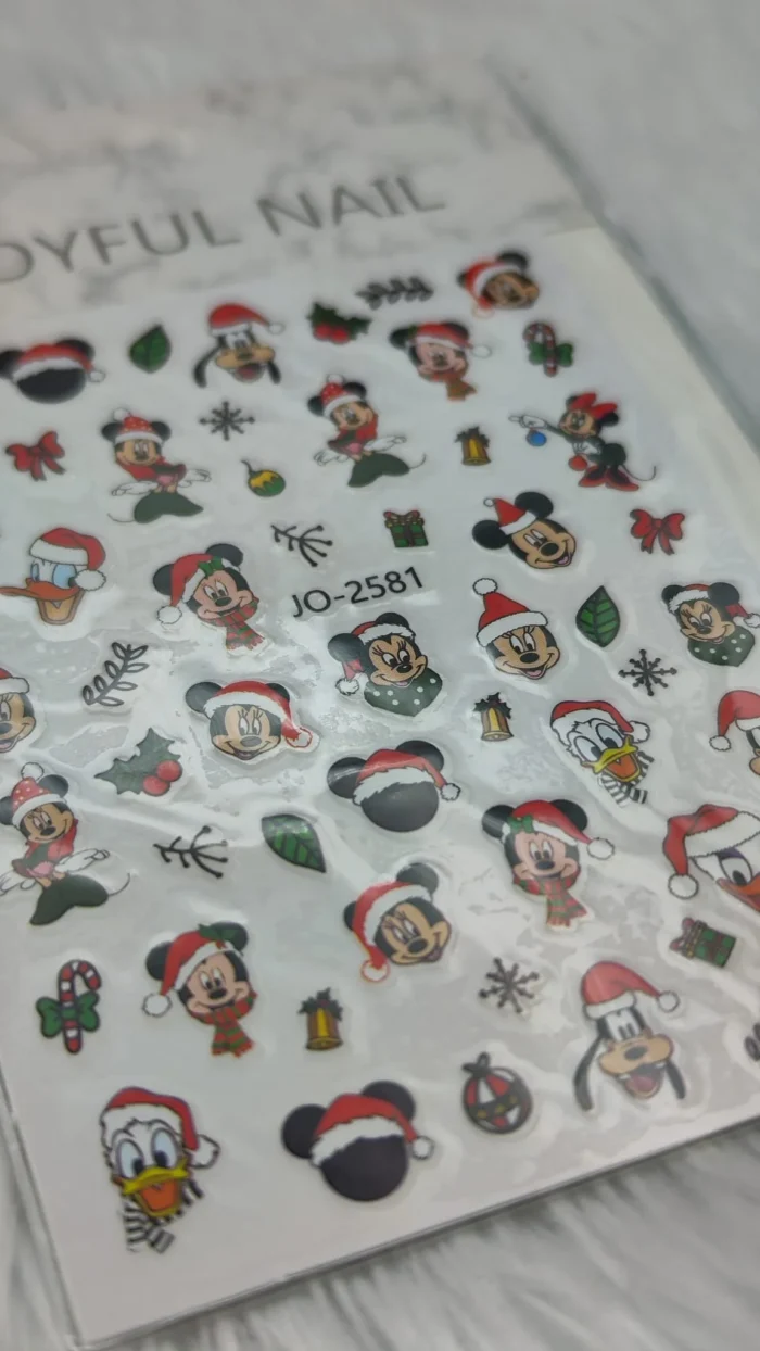 Pegatina uñas Navidad Micky Mouse JO-2581 - Imagen 4