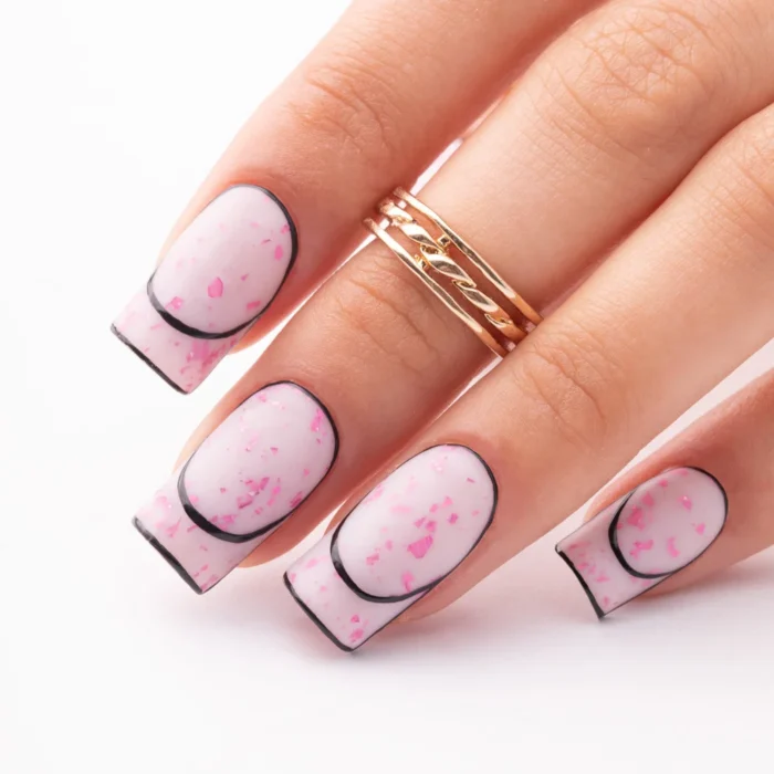 Molly Lac Rubber Base Flakes Milk Pink Hema Free 10 ml. - Imagen 3