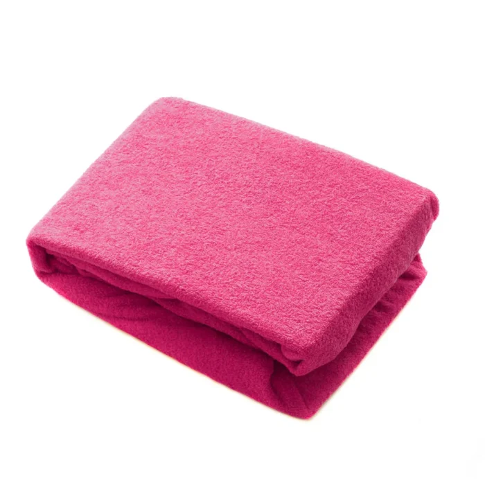 Sábana protectora camilla de rizo fucsia - Imagen 3