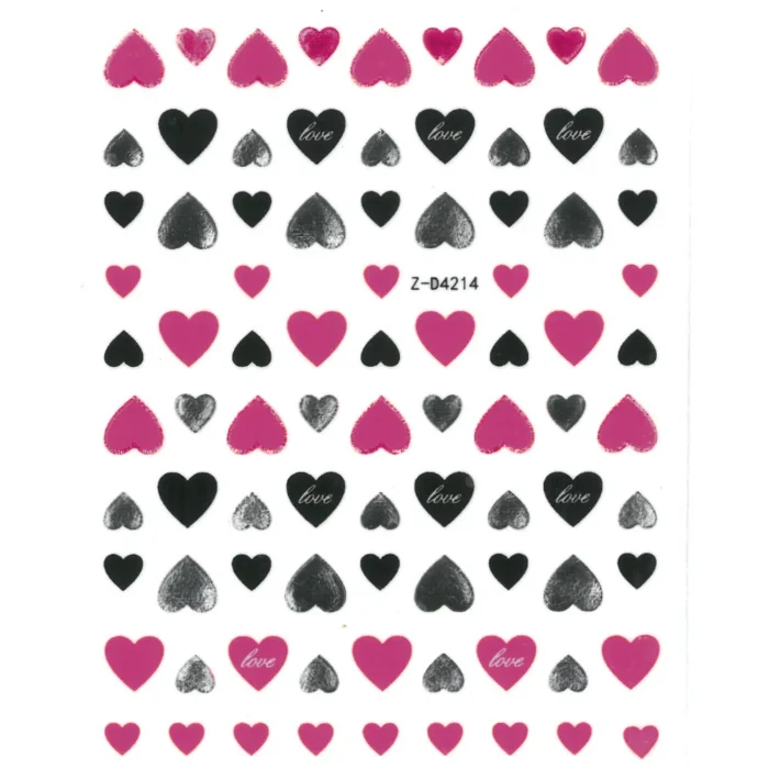 Pegatinas manicura San Valentín Corazones Varios Colores