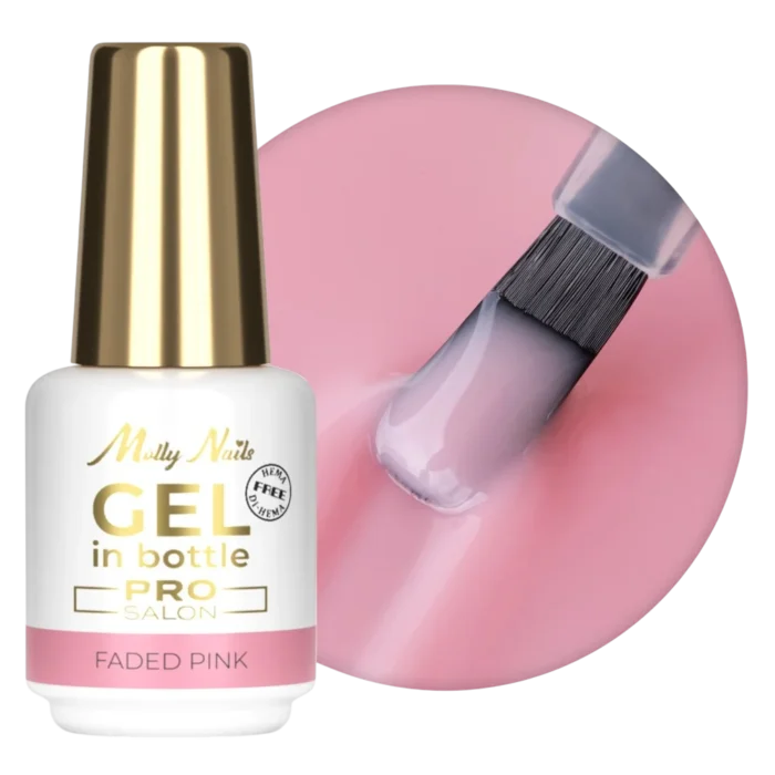 Molly Nails Gel in Bottle Faded Pink Pro Salon 15 grs. Hema/Di-Hema Free - Imagen 1