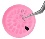 Bandeja para pegamento de pestañas 5 uds Rosa