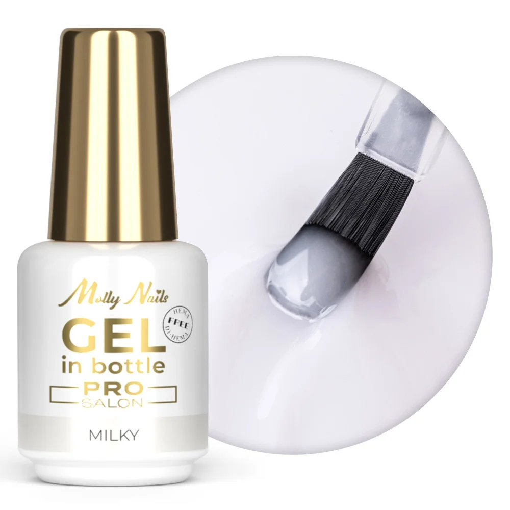 zel-budujacy-w-butelce-z-pedzelkiem-gel-in-bottle-molly-nails-pro-salon-milky-hemadi-hema-free-15g Molly Nails Gel in Bottle Milky Pro Salon 15 grs. Hema/Di-Hema Free - Imagen 1
