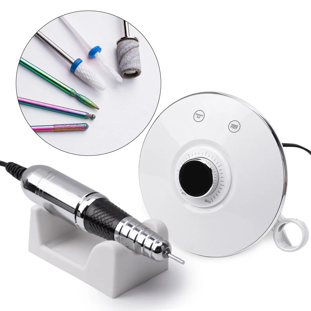 frezarka-do-paznokci-68w-no-name-do-manicure-pedicure-biala-m17-45-000-obrotow Torno Profesional Molly Nails M17 68W 45.000 RPM - Imagen 1