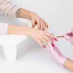 Molly Nails Soporte para manicura color blanco