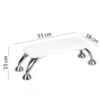 Molly Nails Soporte para manicura color blanco con patas plata