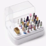 Iver Portafresas con Cepillos para Limpieza – Organización y Higiene Profesional para tus Fresas de Manicura