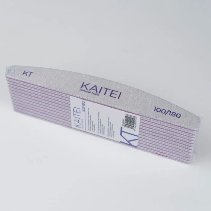 Kaitei Nails Lima de Uñas Media Luna 100/180 Pack 12 uds.