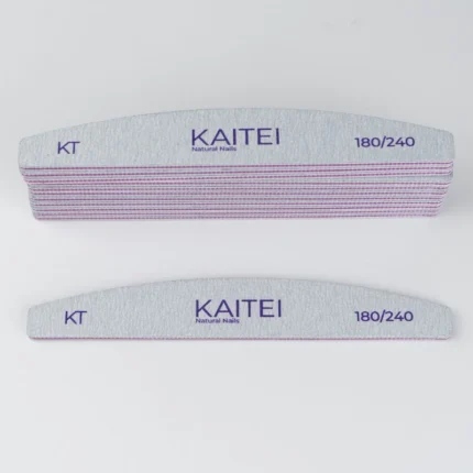 Kaitei Nails Lima de Uñas Media Luna 180/240 Pack 12 uds.