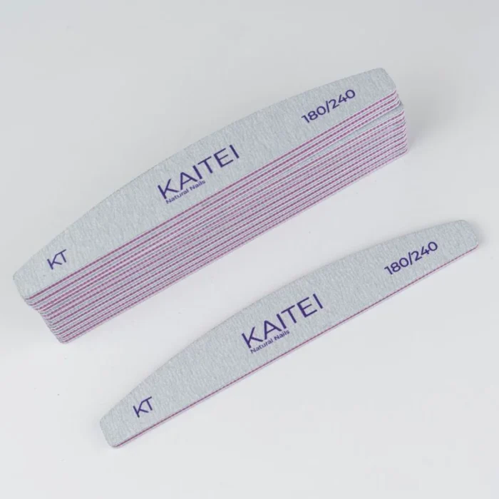 Kaitei Nails Lima de Uñas Media Luna 180/240 Pack 12 uds.