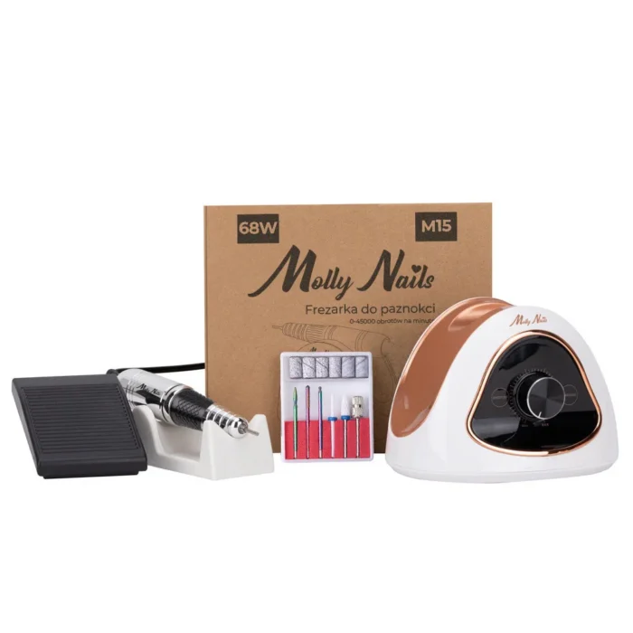 Torno Profesional Molly Nails M15 68W 45.000 RPM Blanco