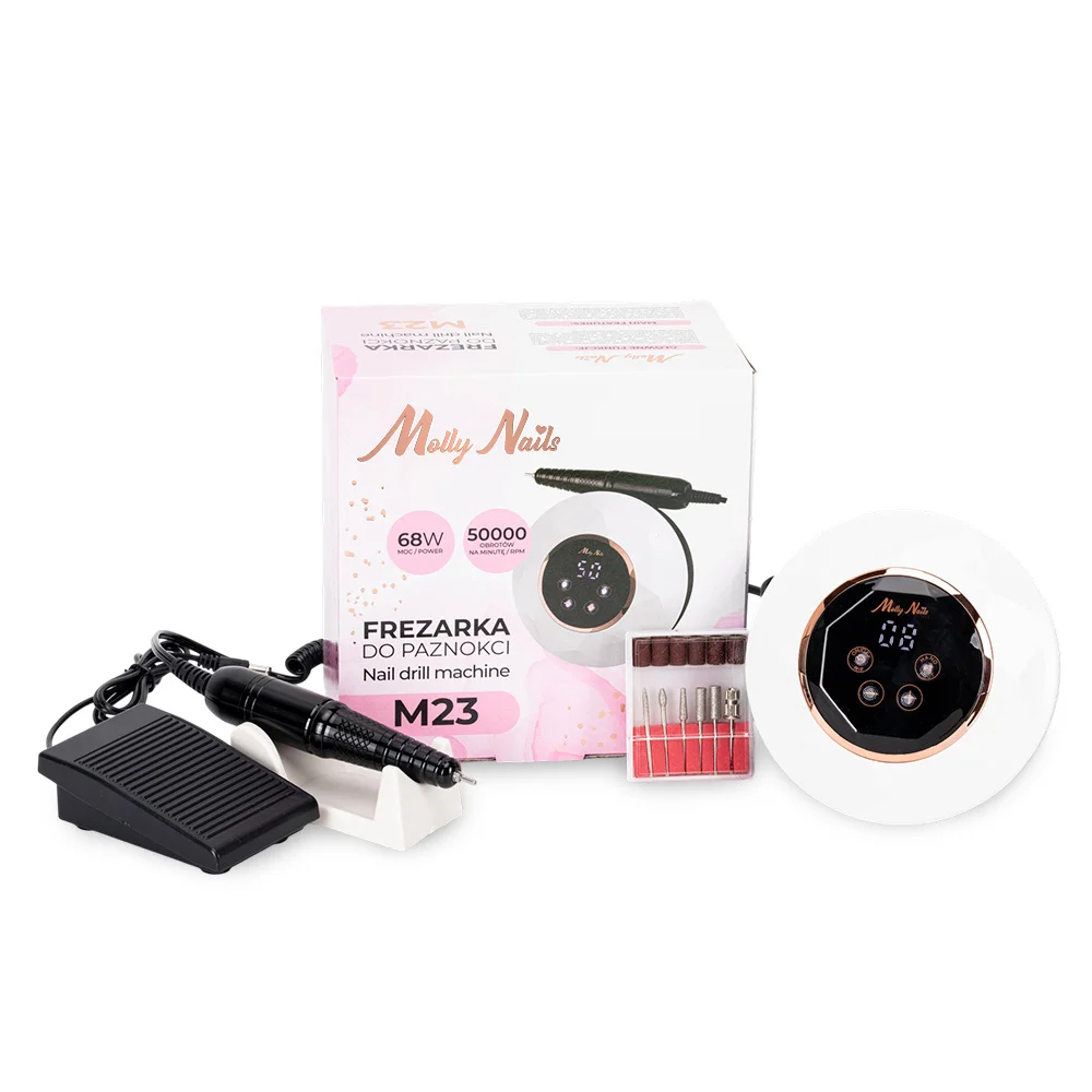 ML17236-Molly-Nails-Torno-M23-68W-Blanco-50.000-RPM-01 Torno Profesional Molly Nails M23 68W 50.000 RPM Blanco