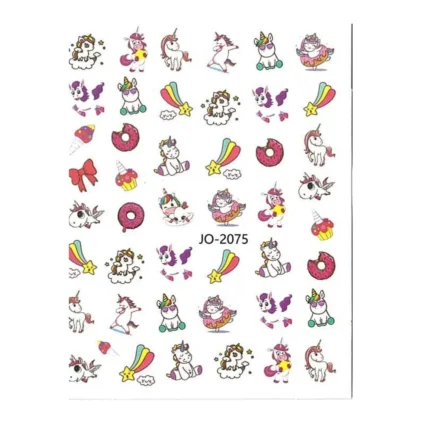 Pegatinas autoadhesivas para uñas Unicornios JO-2075